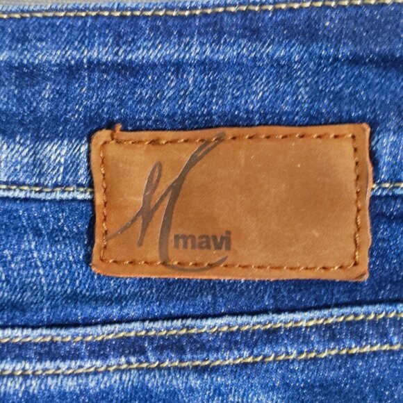 Mavy Jeans shorts women's size 31 ink blue colour Karly mid rise ripped denim - Picture 5 of 14